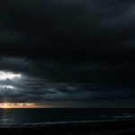 dark clouds, black sky,