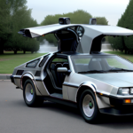 The “back to the future” Delorean made up to look like the Ecto 1 from Ghostbusters