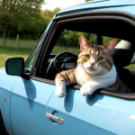 AI Image: cat driving