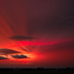 red clouds, red sky, cloudy sky, overcast,