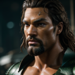 Aquaman, masterpiece, 8k, hyperrealistic, detailed face, detailed skin, photography, hq, photorealistic, full body.