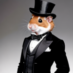 AI Image: hamster with a top hat