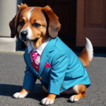 AI Image: dog dressed in a suite