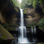 Waterfall background for wedding