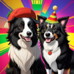 bordercollie having a reggea party