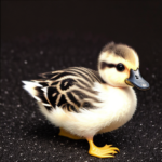 baby duck with a tie on