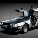 The “back to the future” Delorean painted and customized to look like the Ecto 1 from Ghostbusters.