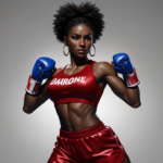 dark skinned women warriors boxing