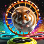 AI Image: Hamster running in a wheel