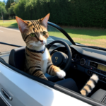 AI Image: cat driving