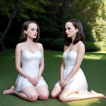 Alexis Bledel and Natalie Portman barefoot