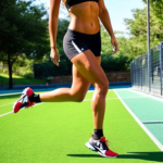 A hot woman with athletic legs