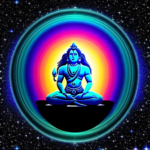 Lord shiva in cosmic background