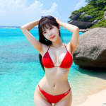 Kpop singer IU in a micro bikini