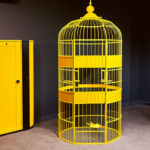 a life size canary cage