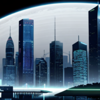 Futuristic skyline