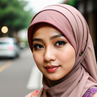 Malay hijab lady