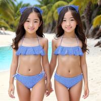 Young girls twins bikini