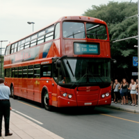 Giant Taylor Swift 50’ tall lifting a bus