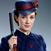 Julie Andrews Mary Poppins with a katana