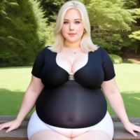 Blonde 45 pale skin plus size fat chubby