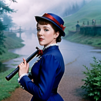 Julie Andrews Mary Poppins with a katana