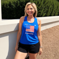 Hillary Clinton white tank top