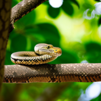 Picture of a snake in a tree