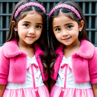 Young girls twins