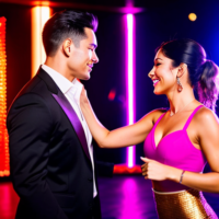 Woman watches Man dance at a club or party. Whether Man’s good or bad at it, Woman loves watching Man’s body move and asks Man to dance for them privately.