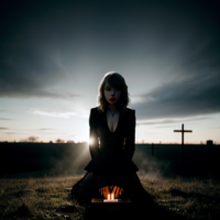 Shadowy Taylor Swift satanic blood sacrifice