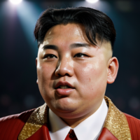 Kim Jong Un barfing glitter