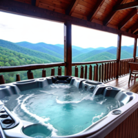 Cabin in the Tennessee mountains with a hot tub