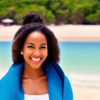 Picture of a woment at the beach