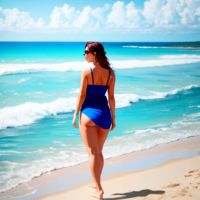 Picture of a women at the beach