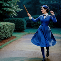 Julie Andrews Mary Poppins with a hammer