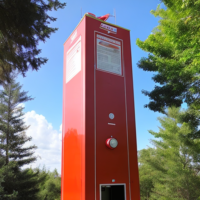 Automatic fire extinguisher tower