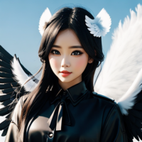 angel with black wings