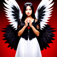 angel with black wings