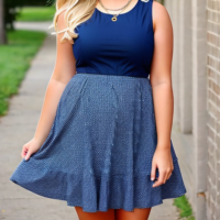 Blonde Teen short young big arms fat arms Sun dress chubby short skirt