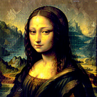 Mona Lisa in 21st century. Modern setting