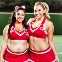 Cheerleader freckles fat chubby