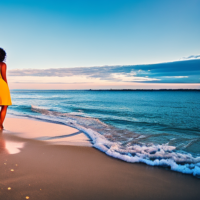 Picture of a women at the beach